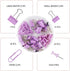 Purple Binder Clips and Paper Clips Push Pins Tacks Sets, Total 72 PCS Assorted Sizes Office Supplies Set for Women, Student, School, Home & Desk ...