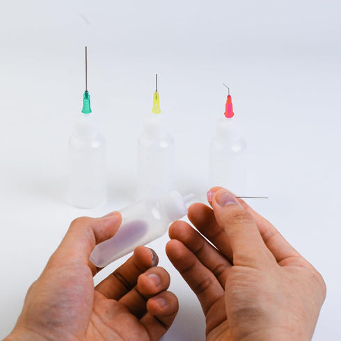 30ml Precision Tip Applicator Bottle, with Blunt Tip Needle and Cap, 18G 20G 25G Needle Tip Squeeze Bottle, Oil Dropper Bottle, Glue Bottles with ...