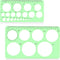 LOKUNN 2 Pcs Circle Template for Drawing, Ruler Quilling Tool, Round Hole Ruler Tool, Multi-Function Round Plastic Geometric Stencil Rulers Drawin...