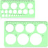 LOKUNN 2 Pcs Circle Template for Drawing, Ruler Quilling Tool, Round Hole Ruler Tool, Multi-Function Round Plastic Geometric Stencil Rulers Drawin...