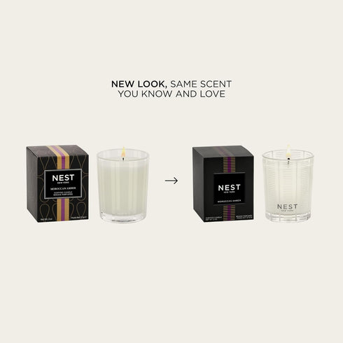 NEST New York Scented Votive Candle, Moroccan Amber - 2 oz - Up to 28-Hour Burn Time - Reusable Glass Vessel...