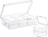 Blulu 12 Pieces Plastic Clear Storage Box Organizer with snap-tight closure latch Mini small Storage Containers Cases with Hinged Lid Hobby Modula...