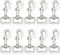 Swivel Snap Hooks Heavy Duty Dog Leash Hook Trigger Clip Clasp for Linking Pet Leash Collar, Key Chain, Dog Playpen (3-1/2" (8cm), 1", 10 Pack)...