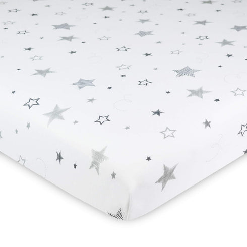 American Baby Company 100% Natural Cotton Fitted Mini Crib Sheet 38" x 24" - Soft & Breathable Small Nesting Portable Crib Sheet, Fits Pack N Play...