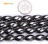 GEM-Inside 8X12mm Olivary Twist Ggemstone Black Hematite Non-Magnetic Beads for Jewelry Making 15"...
