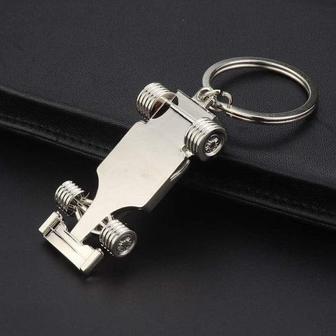 3D F1 Race Car KeyChain Driver Keyfob gift for father husband boyfriends Metallic Medium...