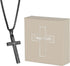 Stainless Steel Lord's Prayer Necklace for Men Women Cross Pendant for Car Rear View Mirrors, Decorative Automobile Hanging Charm Ornament with Bi...