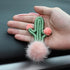 JSCARLIFE Cactus Rearview Mirror Hanger Cute Car Hanging Ornament Interior Aesthetic Boho Plants Charm Car Decor Plant Lovers Gifts (Green)...