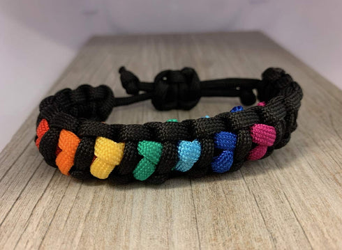 Infinity Collection - Rainbow LGBT Pride Braided Friendship String Bracelet for Gay & Lesbian LGBTQ Wristband Adjustable, Rainbow Bracelets for Wo...
