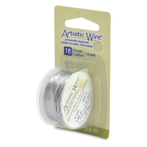 Artistic Wire 18 Gauge Stainless Steel Craft Jewelry Wrapping Wire, 4 yd...