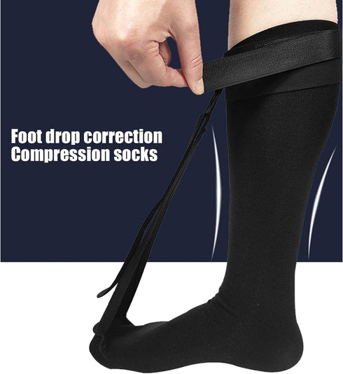 Plantar Fasciitis Sock Night Splint Foot Drop Brace Leg Calf Stretcher Compression Socks for Plantar Fasciitis Achilles Tendonitis Heel Pain Relie...