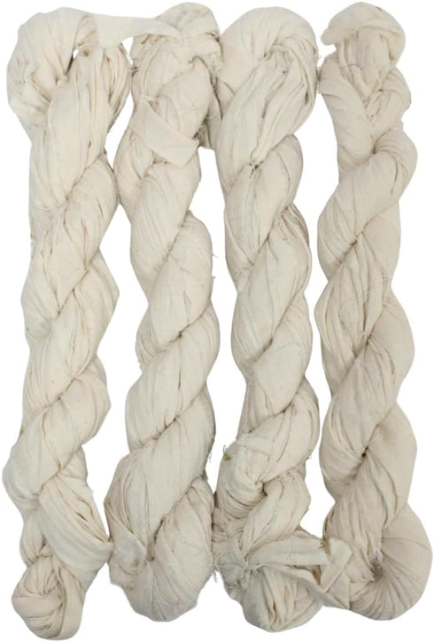 Khadi Cotton Ribbon Yarn- Used for knitting sweaters or scarves,and Unique crafts, Khadi Cotton Natural Matte ribbon yarn 22 Yards -70 Gm......