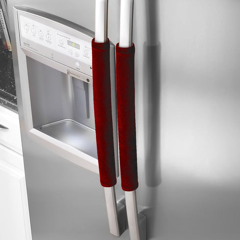 OUGAR8 Refrigerator Door Handle Covers,Keep Your Kitchen Appliance Clean from Smudges,Fingertips,Drips&Food Stains,Perfect for Dishwashers(12" L3.75 W,Burgundy)