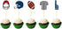 Football Sport Cupcake Toppers Cake Decorations Toppers Picks for Sport Themed Birthday Baby Shower Wedding Party Supplies 25PCS...