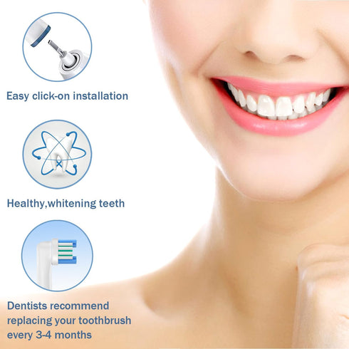 Replacement Toothbrush Heads Compatible with Oral B, 16Pcs Professional Electric Brush Heads for OralB Replacement...