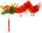 AMS 3D Chinese New Year Paper Dragon Garland Hanging Decoration New Year Party Ornaments(39 inch)...