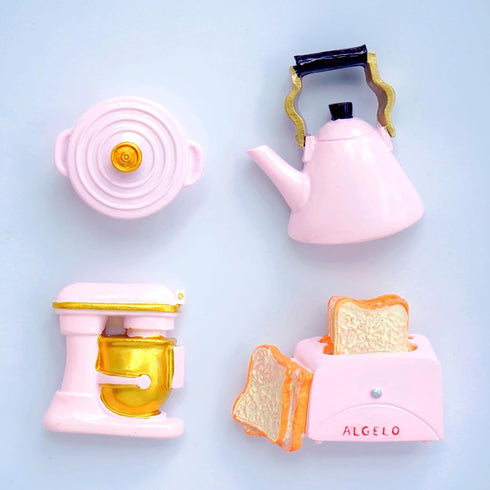 4 Pink Fridge Magnets, Cute 3D Pink Kitchen Appliances with Strong Magnets for Kitchen Home Class Office, Funny Decorative Refrigerator Magnets...