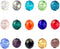 LolliBeads (TM) Wholesale Mix Lot 8 mm Briolette Faceted Rondelle Crystal Glass Beads for Jewelry Making with Container Box (450pcs)...