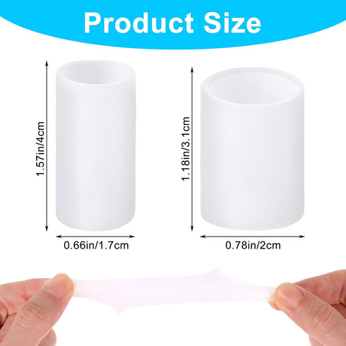 12 Pcs Silicone Toe Sleeves, Soft Gel Protector Toe Cushions Pinky Toe Sleeves Protectors Corn Protectors Toe Tube Pads for Hammer Toe Stubbed Toe...