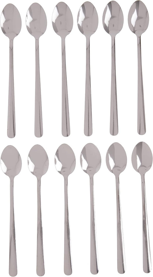 Winco 12-Piece Windsor Iced Teaspoon Set, 18-0 Stainless Steel, Silver...
