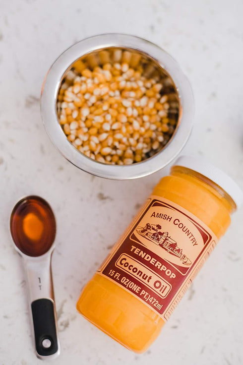 Amish Country Popcorn | Oil and Seasoning Variety Pack | Coconut Oil - 15 oz and Ballpark ButterSalt Popcorn Salt - 6 oz...
