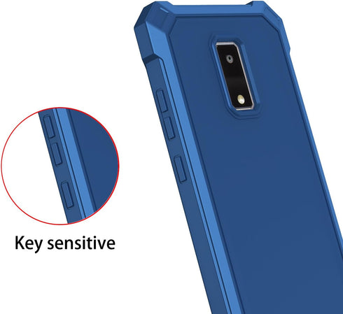 for BLU View 4 case, with Tempered Glass Screen Protector 360 Full-Body Soft TPU Bumper Shockproof Silicone Protective Phone Cover Case for BLU Vi...