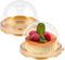 Zezzxu 50 Pack Mini Cake Containers, Clear Plastic Small Cupcake Boxes with Dome Lids for Individual Chocolate Covered Cookies, Strawberry, Moonca...