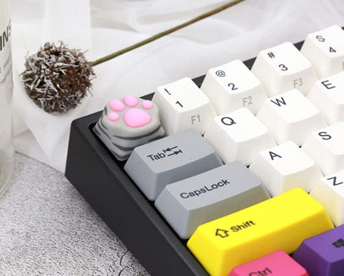SYA ZOMOPLUS Cute Cat Paw Keycap,Squishy Paw Custom Keycap-1pc Keycap for Mechanical Keyboard,Suitable for Cherry MX/Gateron Switches-ESC Key Keyc...