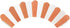 Wrapables Standard Size Striped Cupcake Wrappers (Set of 20), Orange...