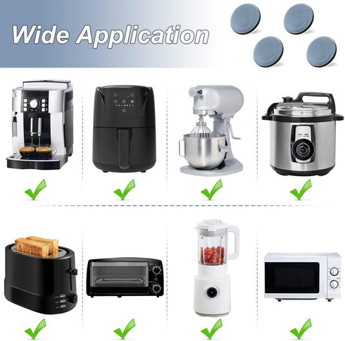 Kitchen Appliance Sliders, 16pcs DIY Adhesive Appliance Movers for Air Fryer Coffee Maker Easy Moving Saving Space (Grayish Blue)...