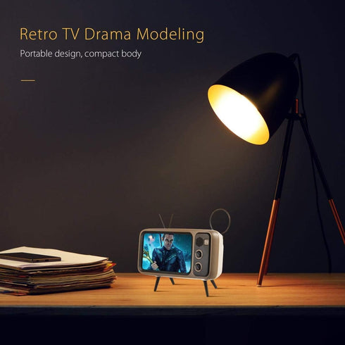 UnnFiko Wireless Bluetooth Speakers Retro TV Style Stand Holder, Cartoon Desktop Bracket Desk Mount, Universal for Samsung iPhone 14 13 12 Pro Max...
