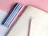 Solid Colors Mechanical Pencils 0.5mm Lead Triangle Automatic Pencil for Writing Office School Supplies Gift Pack of 6 pcs...