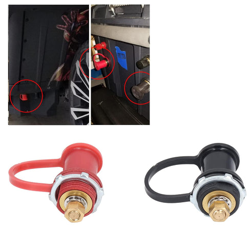 CHICIRIS Remote Battery Terminals, 20mm Stud Junction Block Post, Black Red Battery Charger Post Kit, Remote Battery Charger Post for Auto Truck B...
