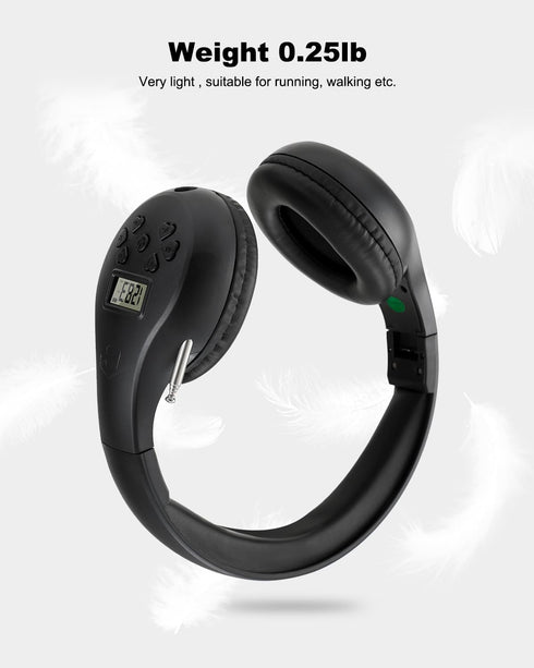 Portable Personal FM Radio Headphones with Best Reception, Wireless Headset FM Radio Ear Muffs for Walking, Jogging Powered by 2 AA Batteries(Not ...