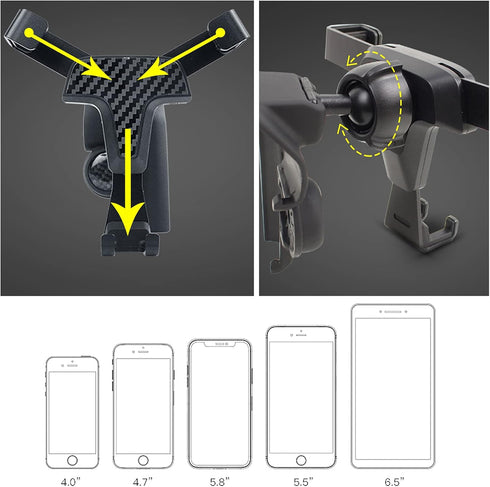 ITrims Car Phone Holder for Ford F-150 F150 2015-2020, Car Air Vent Cell Phone Holder Cradles Mount Compatible for iPhone 11 pro/XS/XR/X/8/7, Gala...