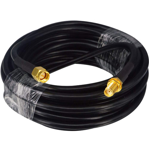 RF Coaxial Cable 16.4ft/5M RG58 SMA Male to SMA Female 50ohm Low Loss and Two-Way Radio Cord RG58 Coax Cable for Router/Antenna/Signal Enhancer/Wi...