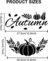 12pcs Autumn Pumpkin Welcome Stencil for Painting On Wood 12inch Half Round Fall Pumpkin Maple Leaves Drawing Templates Free Combination with Pain...