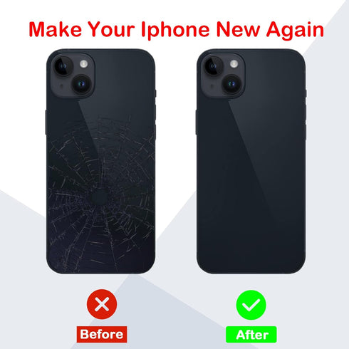 OEM Rear Back Glass Replacement for iPhone 14 6.1 Inches with Professional Repair Tool Kit (Midnight)...