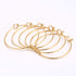 ALEXCRAFT Wholesale 6PCS 14K Gold Stainless Steel Bracelet Bangle Open Blank Wire Charm Bangle Bulk for Jewelry Making...