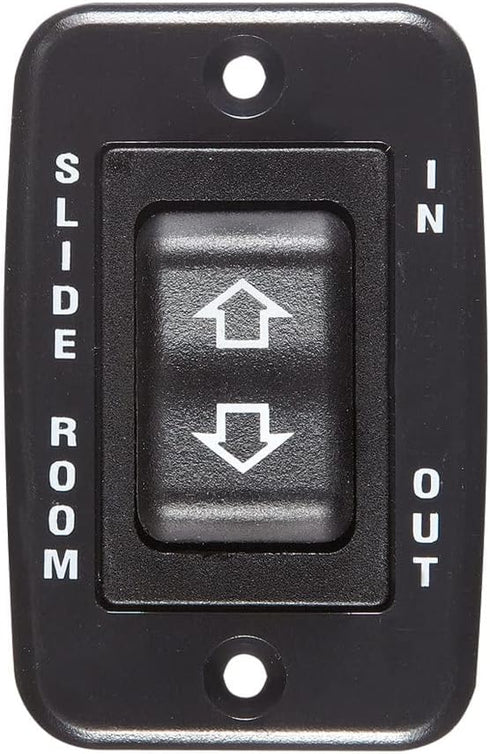 RV Designer S141, Slide In / Slide Out Contoured Switch, 20 Amp Continuous, 40 Amp Peak, Black, DC Electrical, 2.3 Inch...