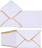 50 Pack A7 Envelopes 5 x 7 Card Envelopes Self-Adhesive V Flap Envelopes with Gold Border for Office, Wedding Gift Cards, Invitations, Graduation,...