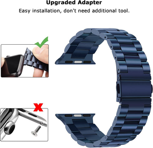 Tasikar Band Compatible with Apple Watch Band 49mm 46mm 45mm 44mm 42mm Premium Stainless Steel Metal Replacement Strap Compatible with Apple Watch...