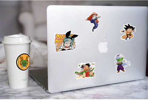 50pcs Dragonball Kids Stickers, Anime Cartoon Waterproof Vinyl Decal for Teen Kids Laptop, Travel Case, Phone, Bike, Water Bottle, Guitar, Compute...
