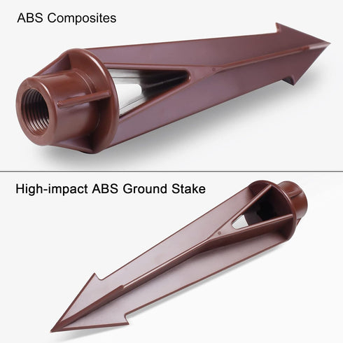 Ground Stake Spike for Outdoor Landscape Spot Path Solar Flood Light Replacement Light Stake Spike Part Holder, 1/2"-14 NPSM Thread Compatible wit...