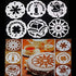 15-Pack Magnoloran Wedding Cake Stencils Cake Templates Spray Floral Cake Molds, Baking Tools, Dessert Decorating Molds...