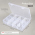 2Pack 12 Grids Craft Organizers and Storage Bead Organizer Tackle Box Organizer with Adjustable Divider, Plastic, Clear...