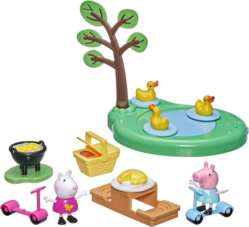 Peppa Pig Peppa's Adventures Picnic Playset, Preschool Toy with 2 Figures and 8 Accessories, for Ages 3 and Up...