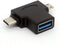 2in1 Micro USB 3.0 and 2.0 Type C OTG Adapter, USB-C Male Micro USB Male to USB-A 3.0 Female Converter On The Go for Android Google Nexus Samsung ...