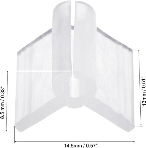 uxcell PE Grafting Clips 2.5mm for Garden Trellis Greenhouse Clear 50pcs...