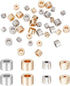 CREATCABIN 40Pcs 4 Style Brass Spacer Beads Corrugated 6mm 5mm Tiny Loose Grooved Column Beads Hole 1mm 2.5mm DIY Jewelry Making Supplies Findings...